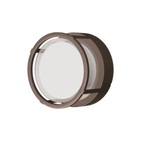 M8859  Creek Round Open Frame Ceiling/Wall Light, 15W LED, CCT, IP65 Outdoor, Rust Brown